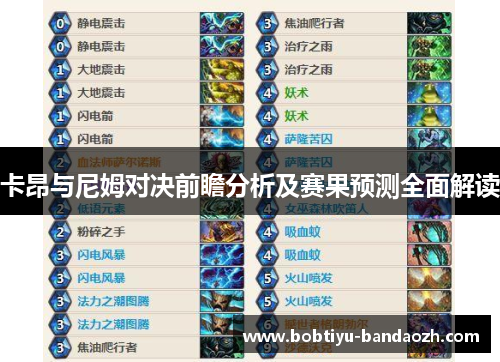 卡昂与尼姆对决前瞻分析及赛果预测全面解读